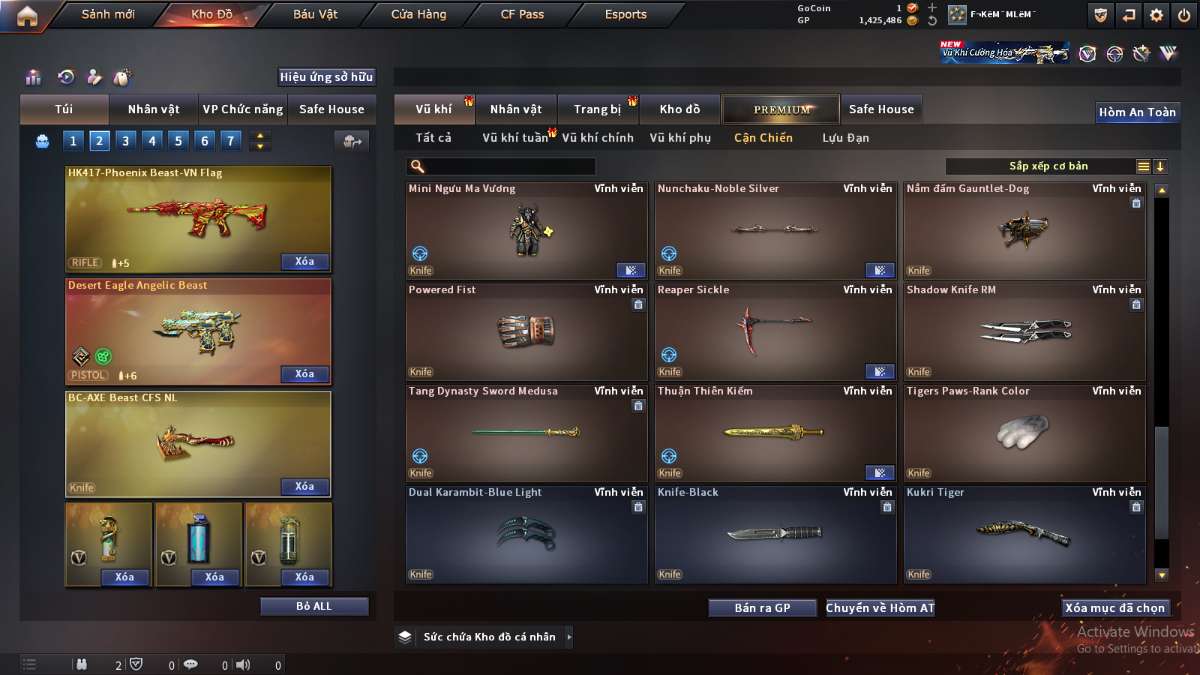 shop acc cf uy tin gia re